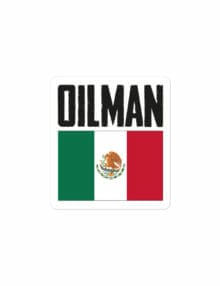 MEXICAN OILMAN FLAG STICKER